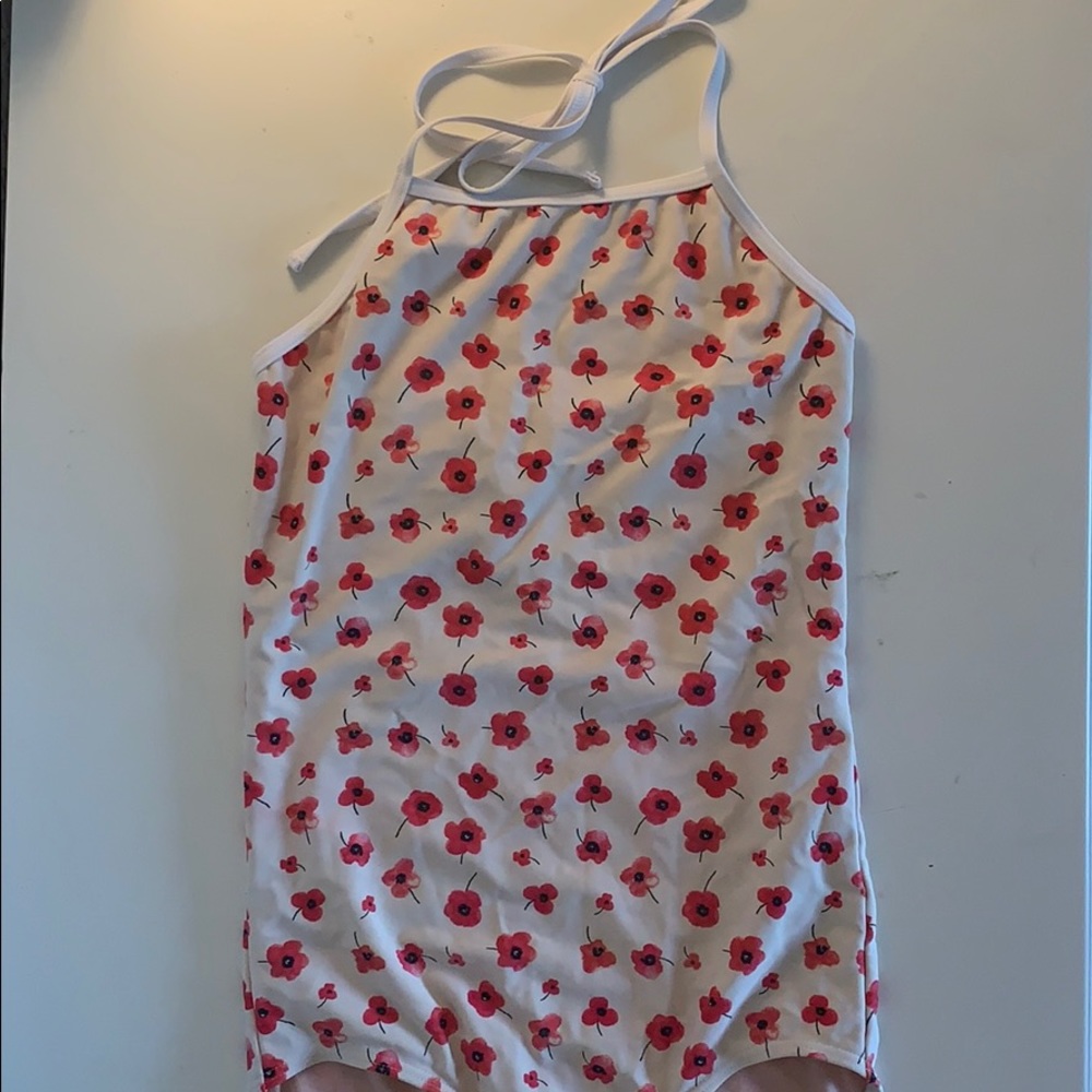 kids floral halter top one piece